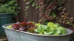 Een SaladeTuin in een Zinken Kuip