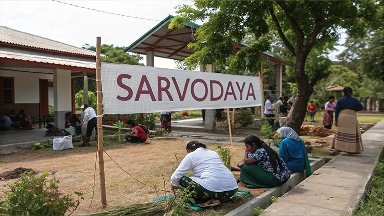 Gandhi's Sarvodaya Vergeleken met Socialisme en Communisme