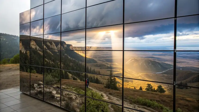 Abstracte visuele representatie van gedachten en bewustzijn.