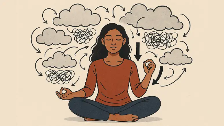 Visualisatie van rust en helderheid tijdens meditatie