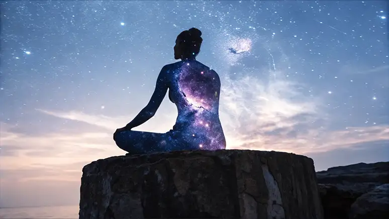 Symbolische weergave van innerlijke wijsheid en overgave aan het universum