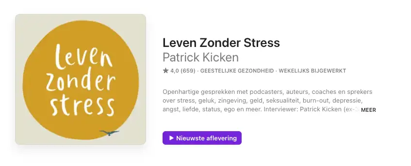 Leven Zonder Stress - Patrick Kicken