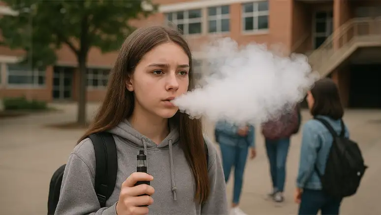 Het is in Nederland verboden om te roken of te vapen op schoolpleinen van basis- en middelbare scholen sinds 1 augustus 2020. Dit geldt ook voor e-sigaretten zonder nicotine.
