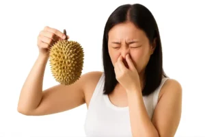 De geur is extreem doordringend en wordt omschreven als een mix van zwavel, rioollucht, fruit, honing en geroosterde of rottende uien.