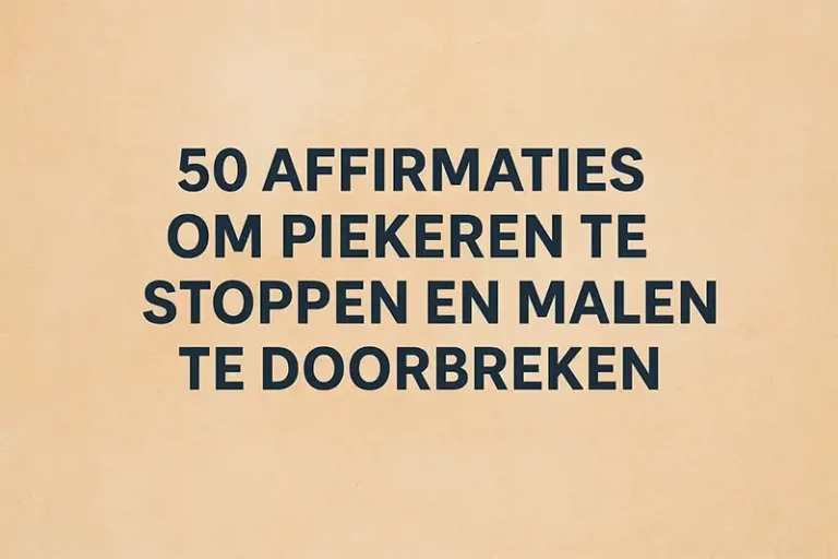 50 Affirmaties Om Uit Je Hoofd Te Komen En Rust Te Vinden